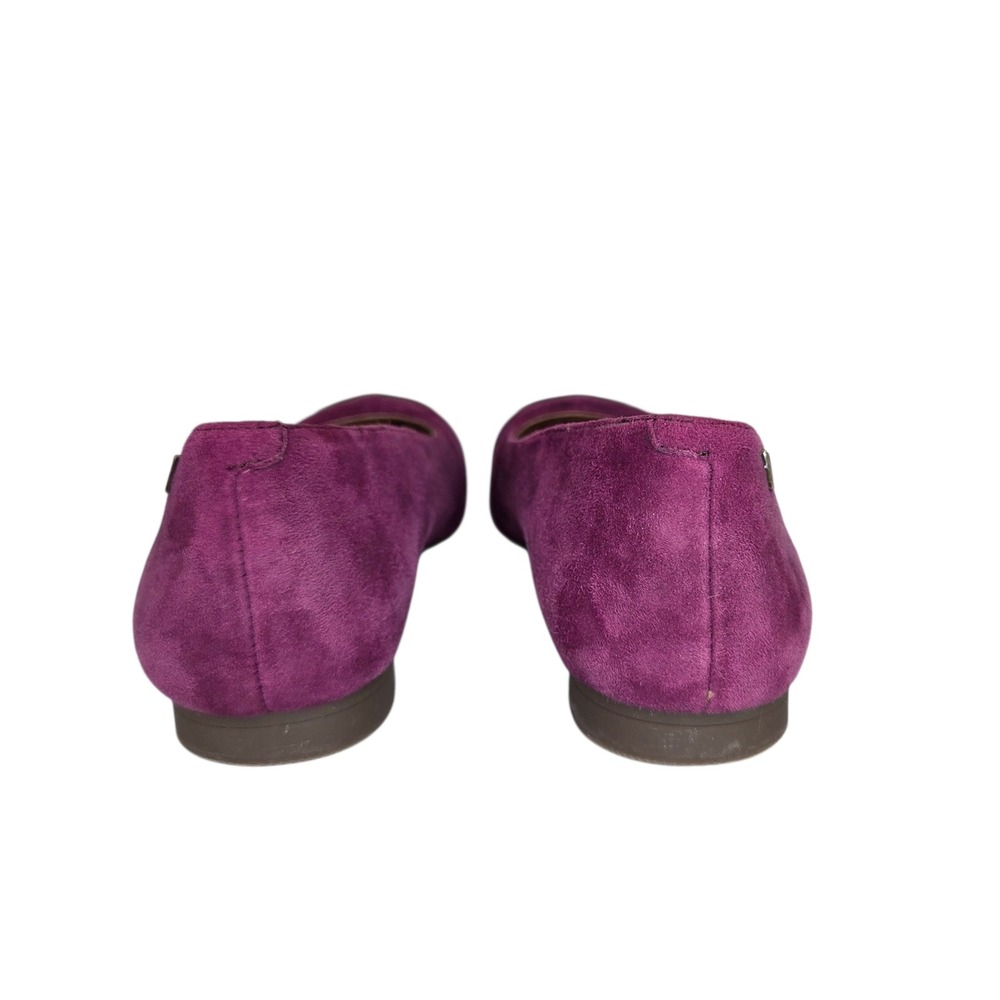 LIKE NEW Vionic Gramercy Plum Purple Suede Pointed Toe Bow Ballet Flats Womens 5 - Picture 5 of 7